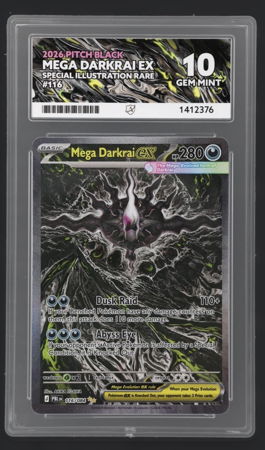 Pokémon TCG Mega Darkrai EX 116/084 Pitch Black Ace 10