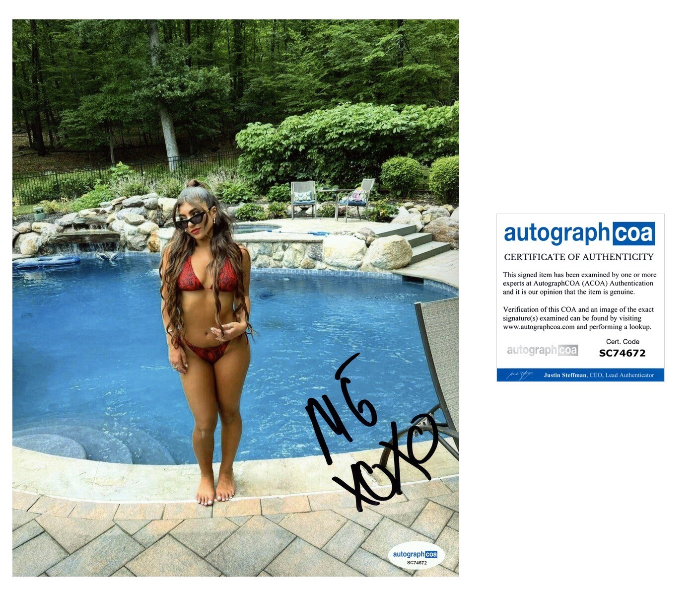 MILANIA GIUDICE SIGNED REAL HOUSEWIVES DAUGHTER TERESA 8x10 PHOTO - ACOA COA