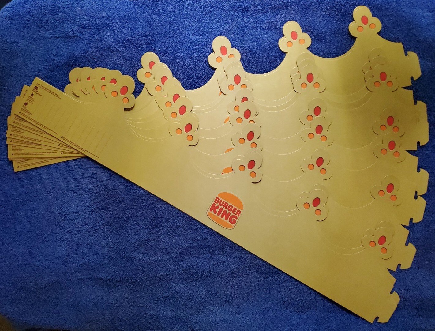 Lot of (20) Burger King Crown Paper Hats Birthday Party Favors NEW Crowns
