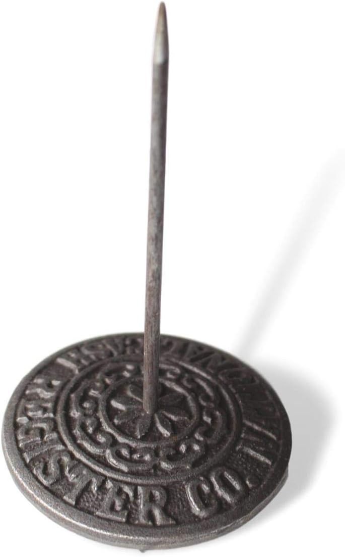 Cast Iron Receipt Spike Paperweight Desk Receipt Holder