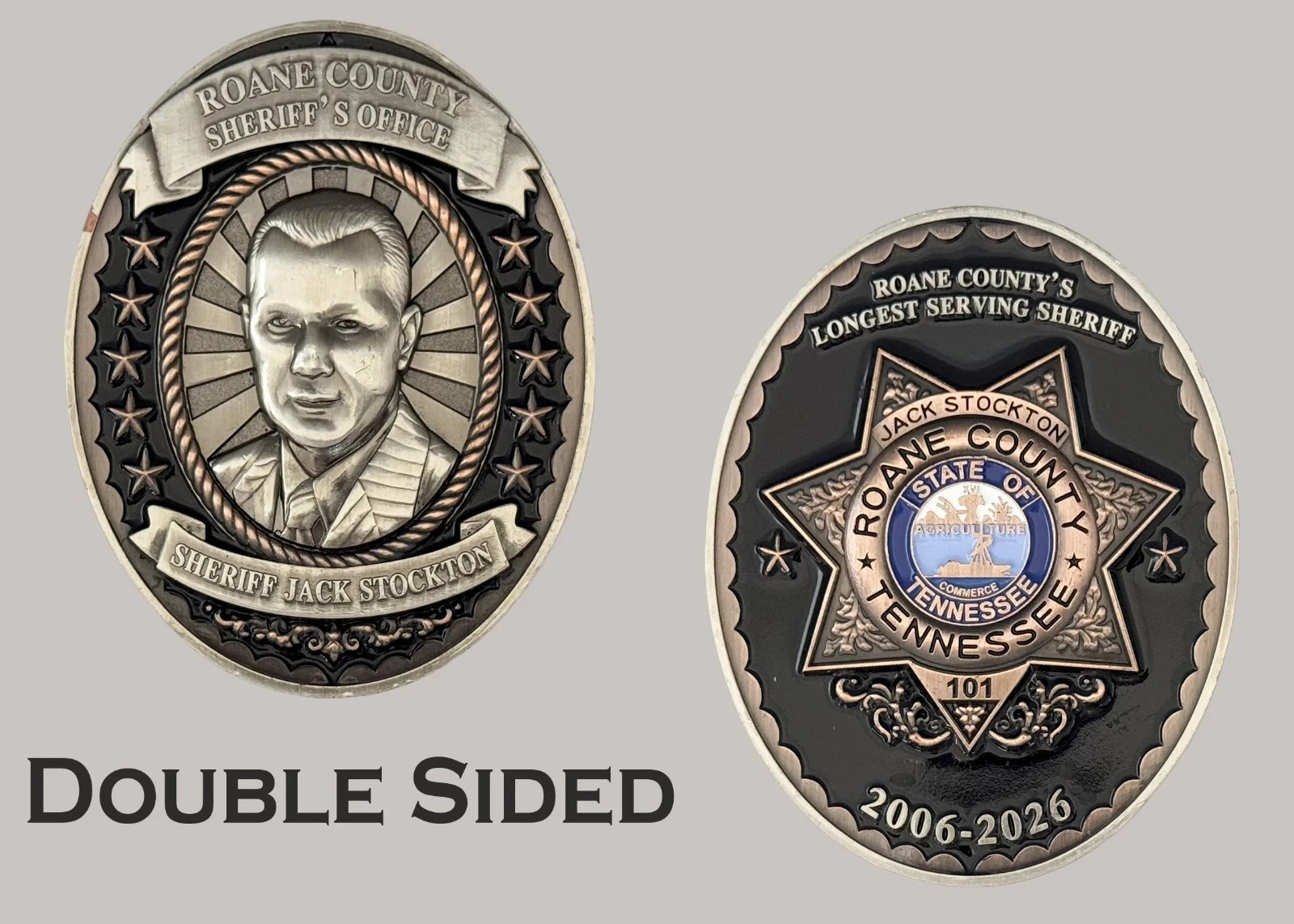 Roane County Sheriff Jack Stockton Tennessee Challenge Coin  J#42