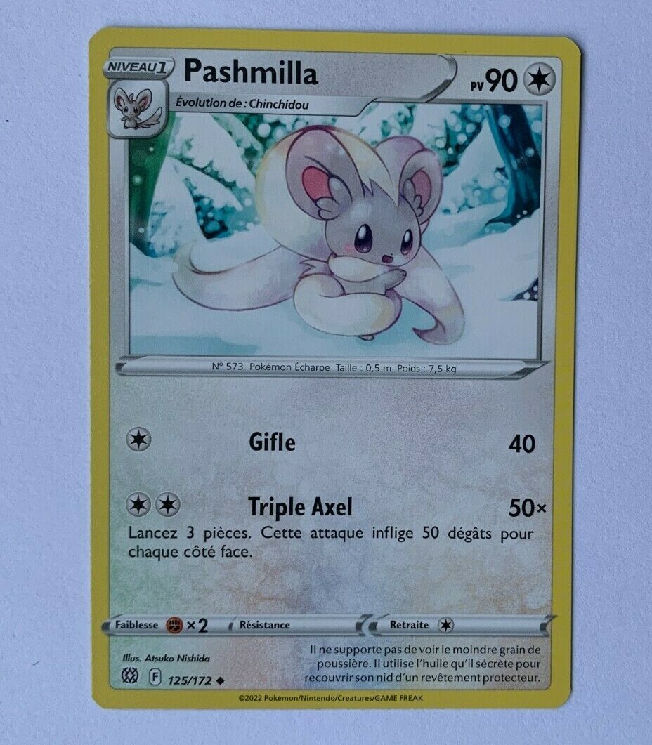 Pokemon Card PASHMILLA 125/172 90 PV EB09 Sparkling Stars BRS Cinccino