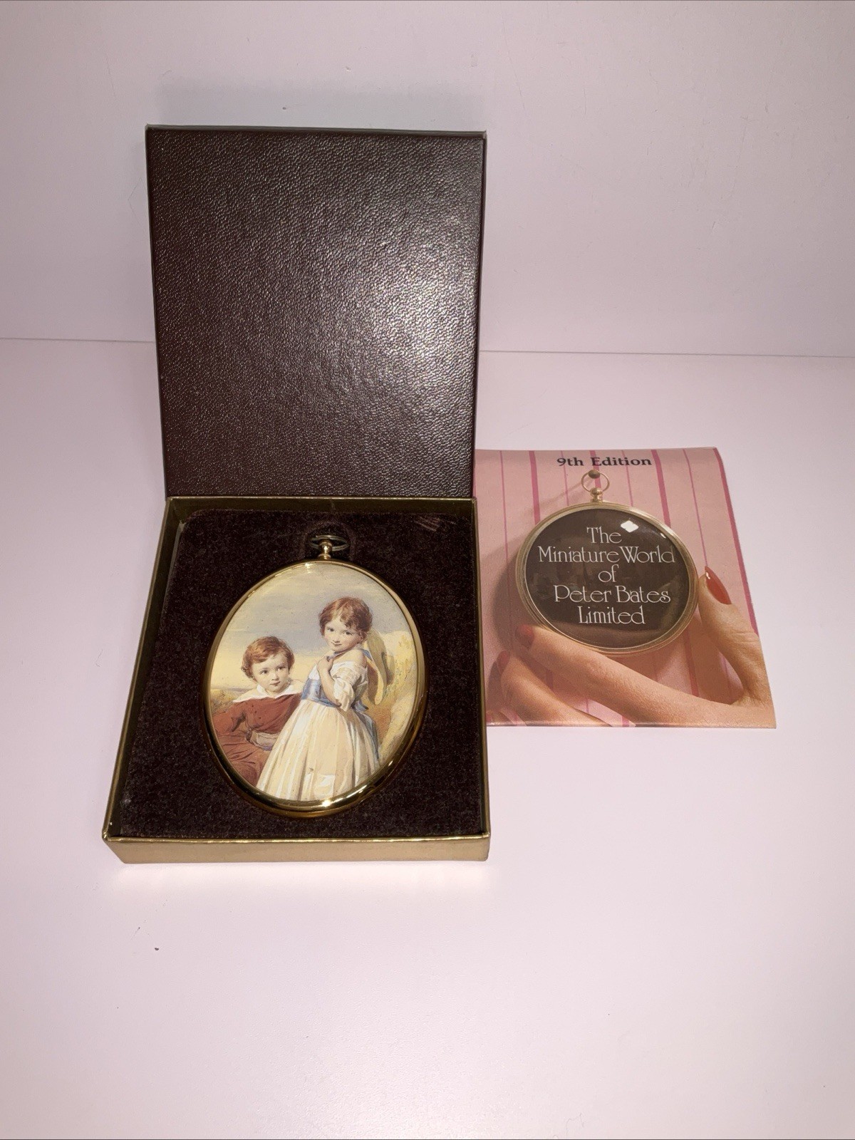 Vintage Peter Bates Miniature Portrait Swinburne Children Richmond England Boxed