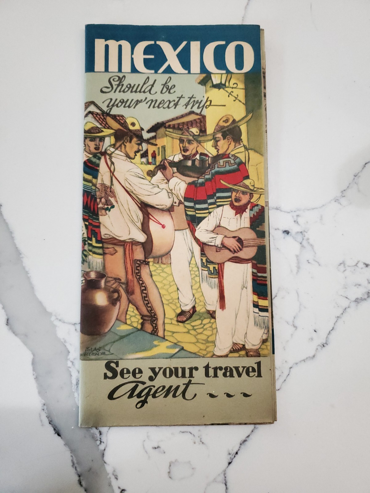 Vintage Mexico Travel Brochure Foldout Mexican Tourism Bureau