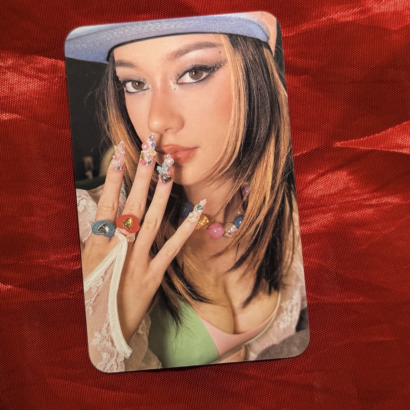 Megan KATSEYE PINKY UP Idols K-Pop Photo girl Card Babe Chill Megan KATSEYE PINKY UP Idols K-Pop Photo girl Card Babe Chill
