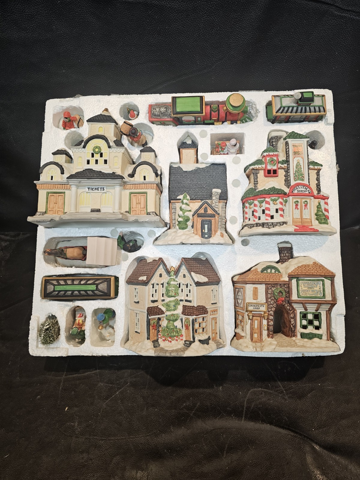 Vintage Christmas Traditions 27 Piece Lighted Victorian Village Set Vintage Christmas Traditions 27 Piece Lighted Victorian Village Set