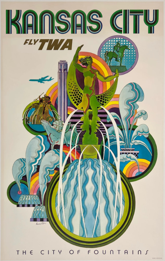 TWA Vintage Kansas City Poster TWA Vintage Kansas City Poster