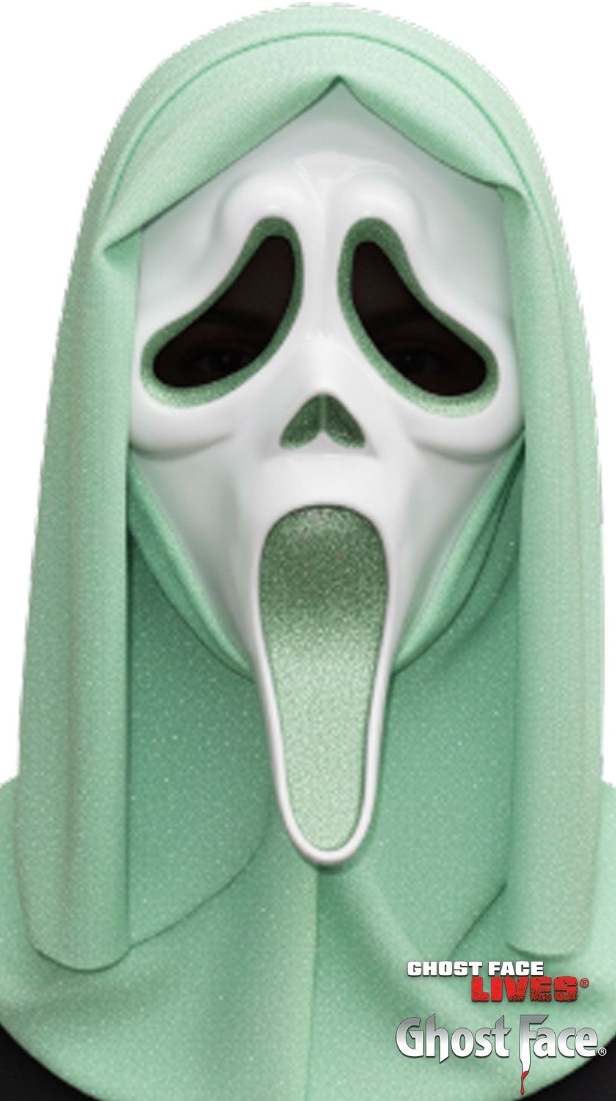 GhostFace Pistachio Green Glitter Mask Scream In Stock GhostFace Pistachio Green Glitter Mask Scream In Stock