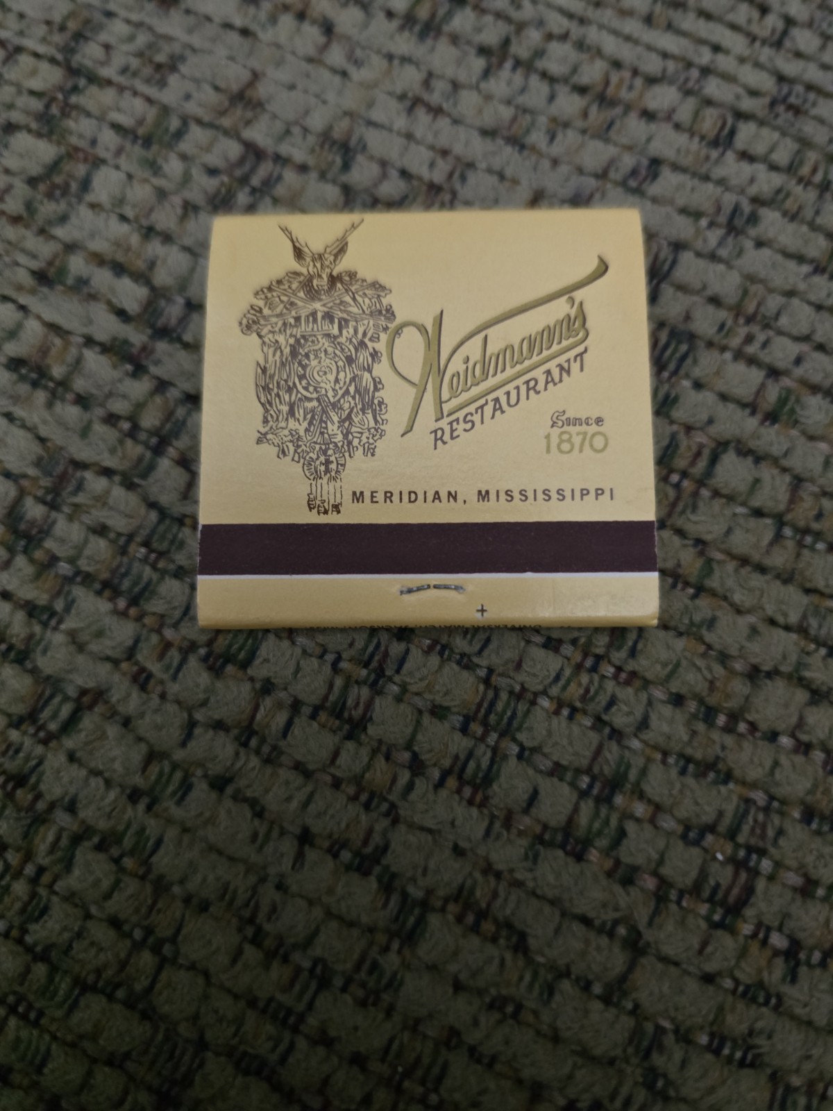 Vintage 1970s Weidmann's Restaurant Meridian, MS Matchbook W/Matches