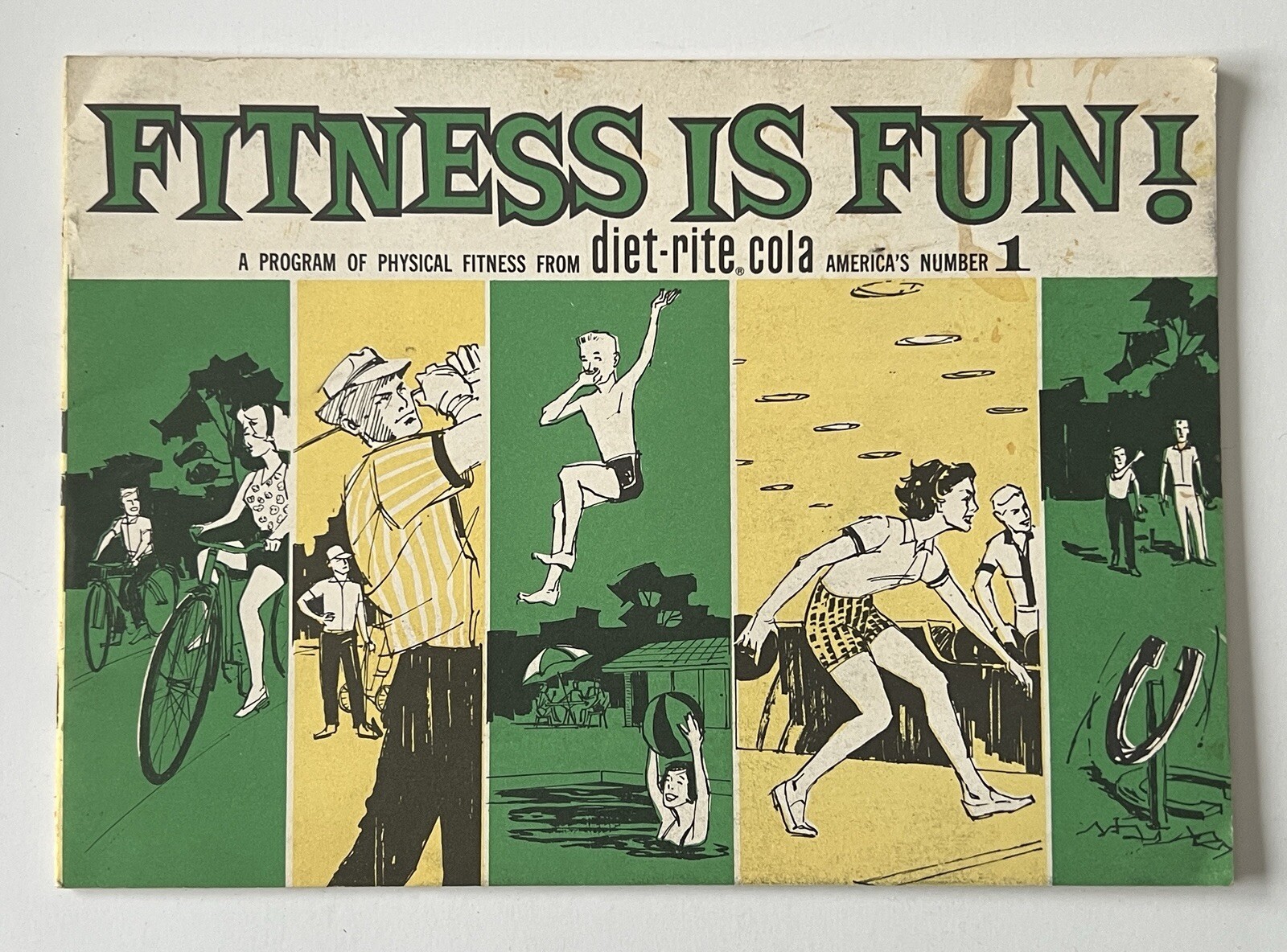 Vintage Diet-Rite Cola Fitness is Fun Booklet LBJ Physical Fitness Council 1960s
