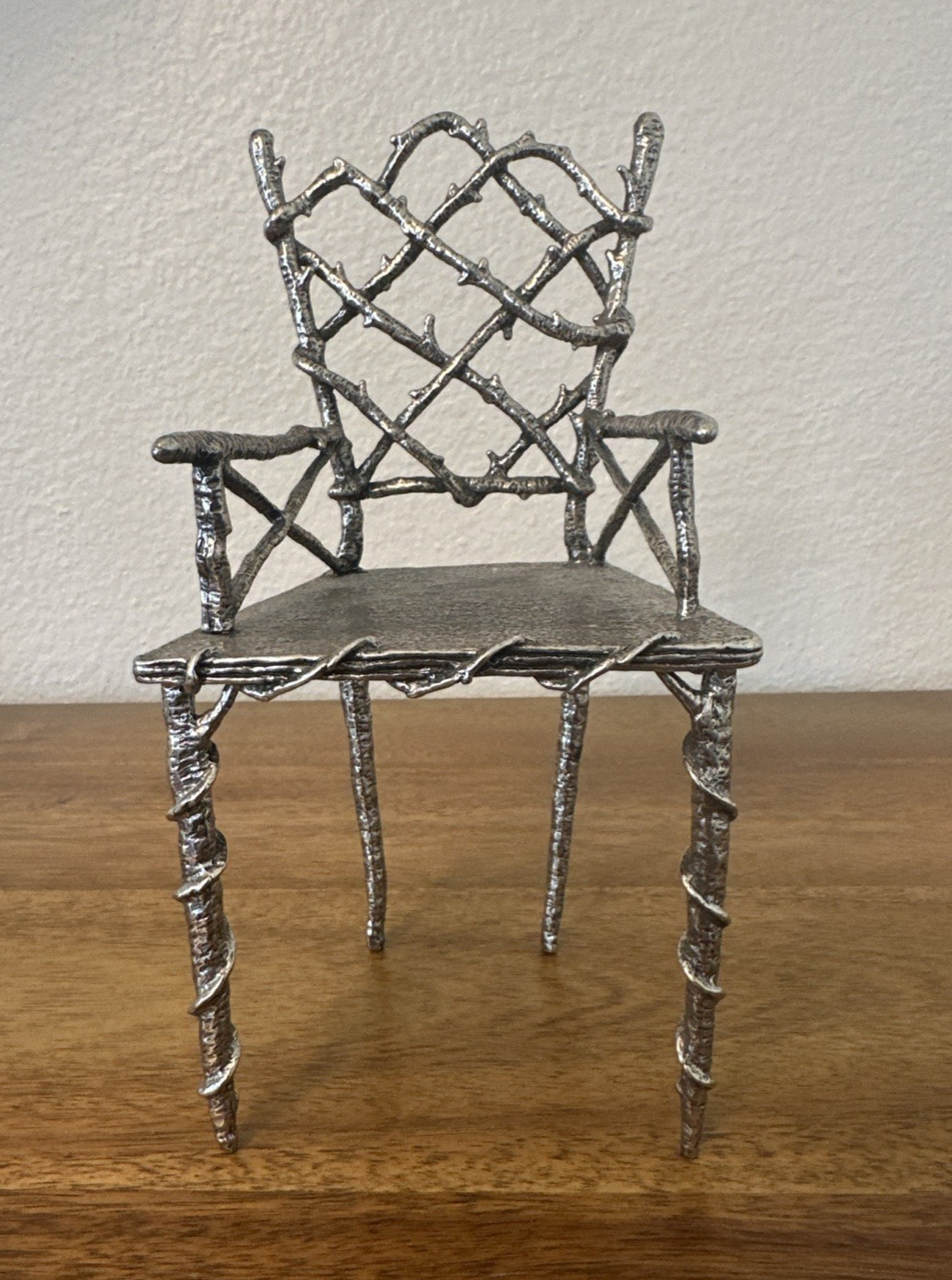 LUNT SILVERSMITHS NYBG NEW YORK BOTANICAL GARDENS CHAIR METALWARE ART 9\ LUNT SILVERSMITHS NYBG NEW YORK BOTANICAL GARDENS CHAIR METALWARE ART 9\