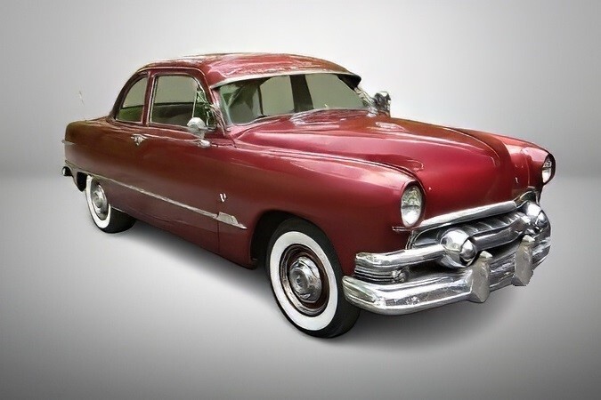 1951 Ford Tudor 239 V8 Coupe Car 13x19 Poster PhotoArt Style 10m HQ PhotoStock