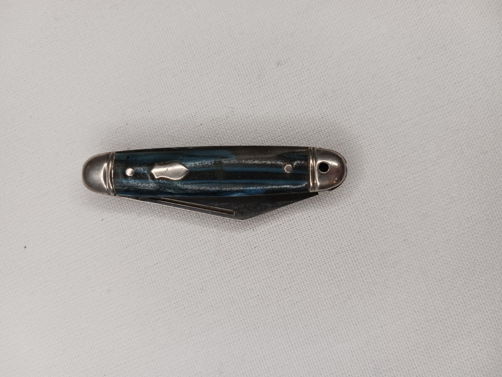 Vintage Imperial Prov RI Green Marbled Celluloid Toothpick Folding Pocket Knife