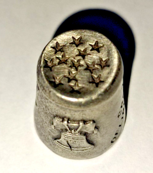 Vintage Pewter Philadelphia PA The Cradle of Liberty Bell Thimble Souvenir Vintage Pewter Philadelphia PA The Cradle of Liberty Bell Thimble Souvenir