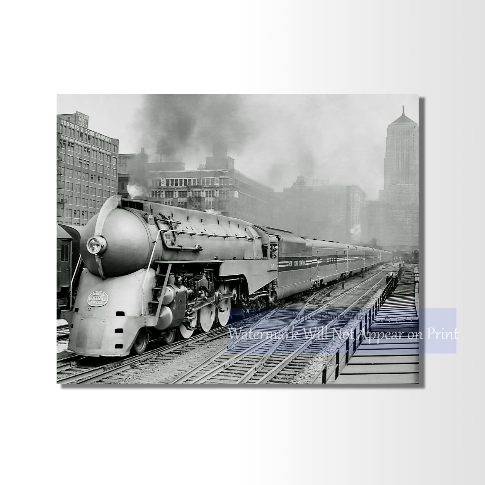 Super Hudson Locomotive - New York Central Railroad 1938 Giclee Fine Art Print Super Hudson Locomotive - New York Central Railroad 1938 Giclee Fine Art Print