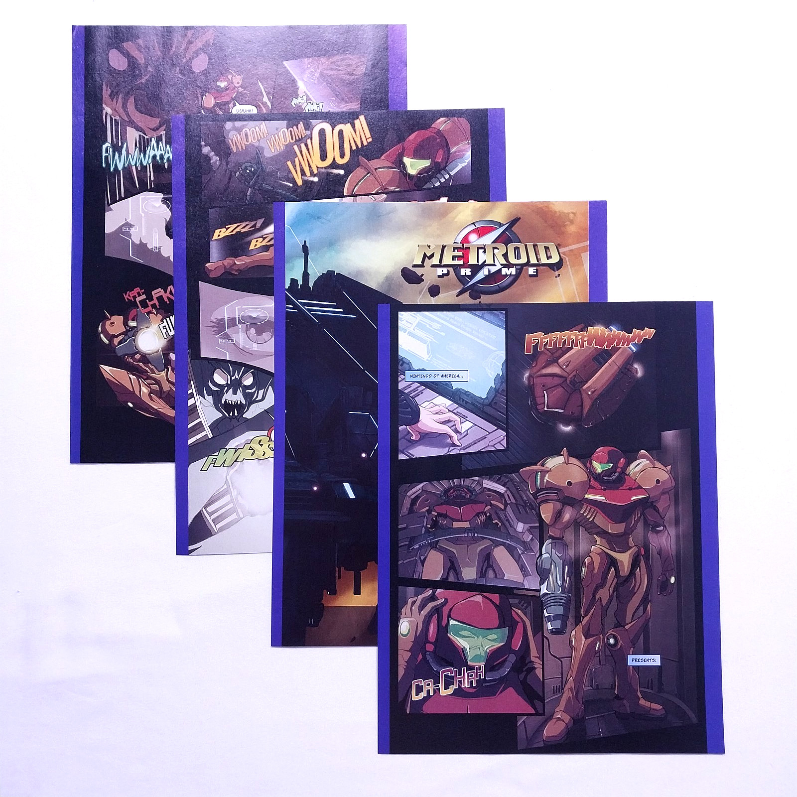 2002 Metroid Prime Promo Vtg Magazine Comic Pages Use as Mini Poster Wall Art