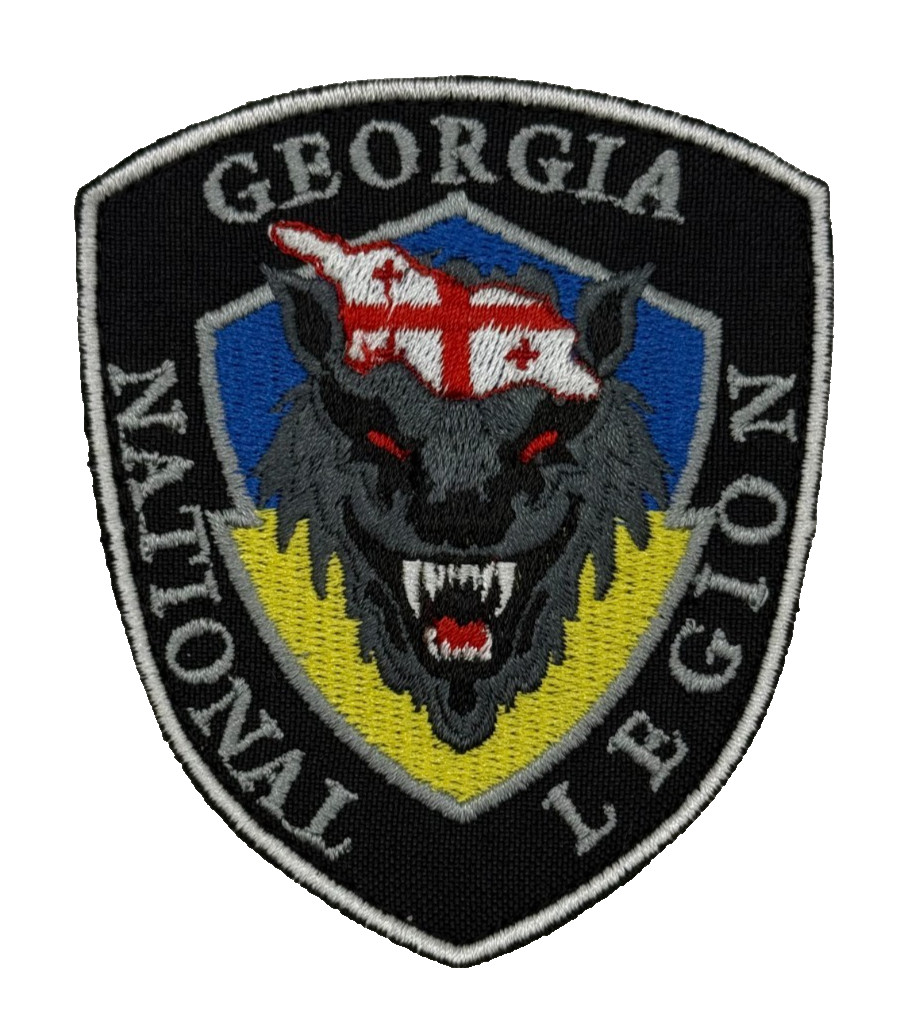 Georgian National Legion Patch Ukraine Military Embroidered Tactical Insignia