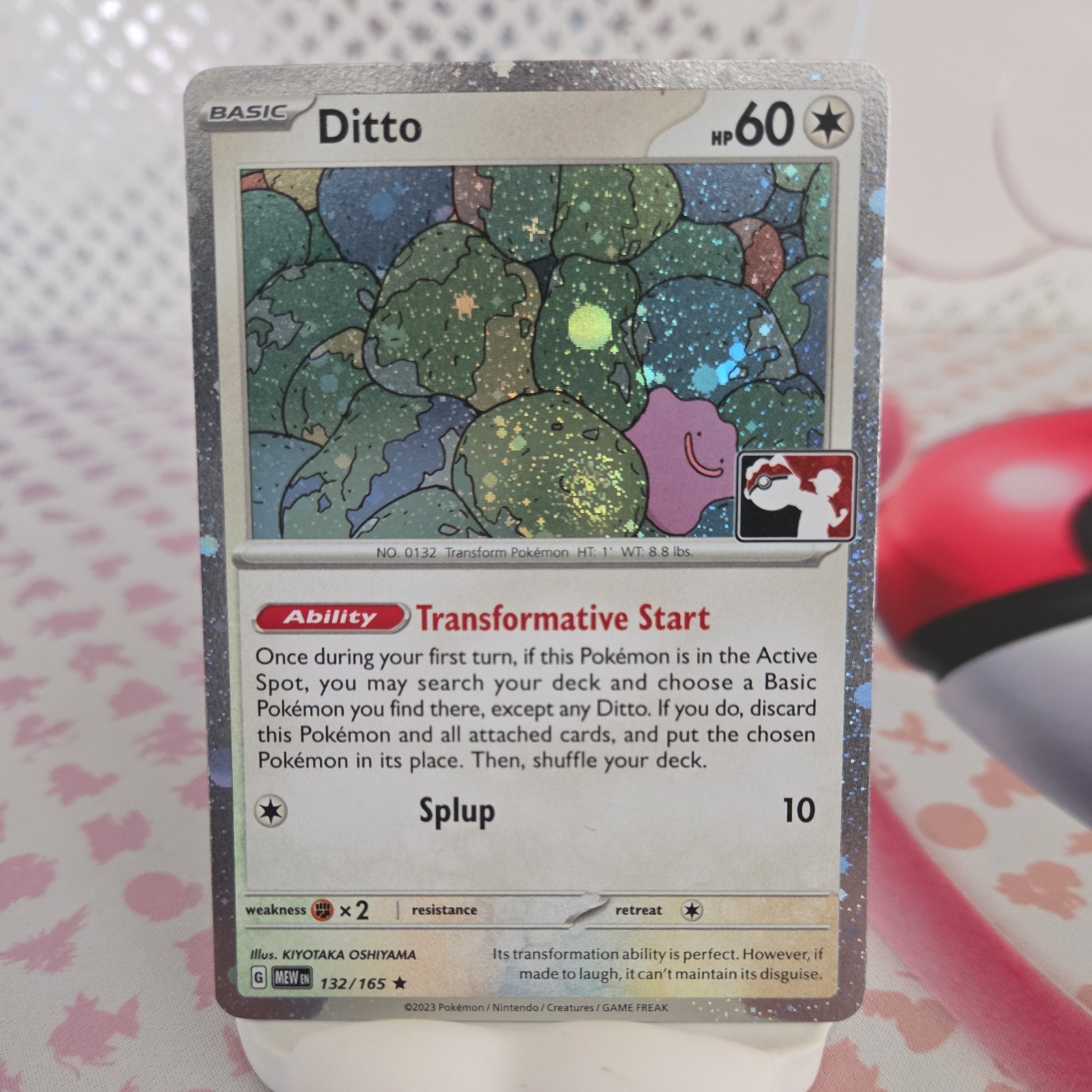 Pokemon TCG - Ditto 132/165 - Prize Pack Series - Stamped Card Pokemon TCG - Ditto 132/165 - Prize Pack Series - Stamped Card