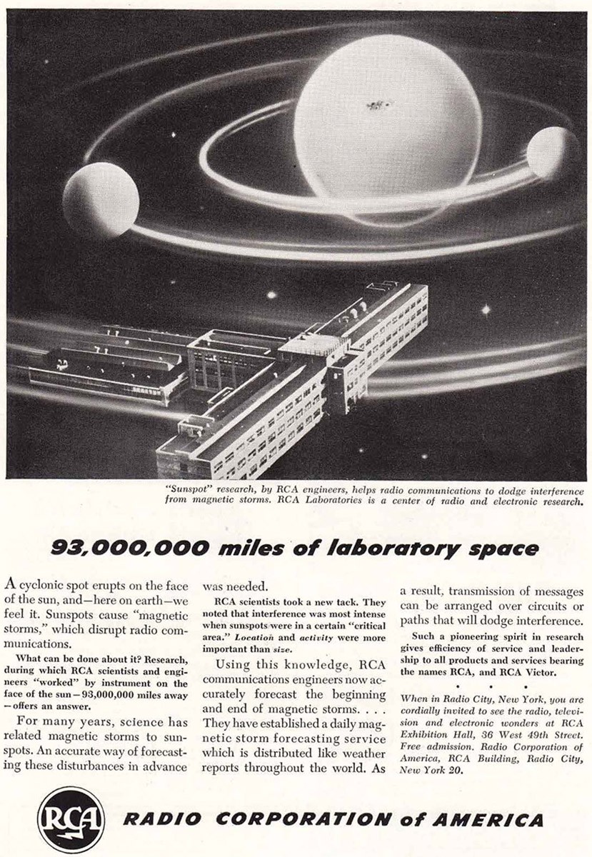 1948 RCA: Laboratory Space Vintage Print Ad 1948 RCA: Laboratory Space Vintage Print Ad