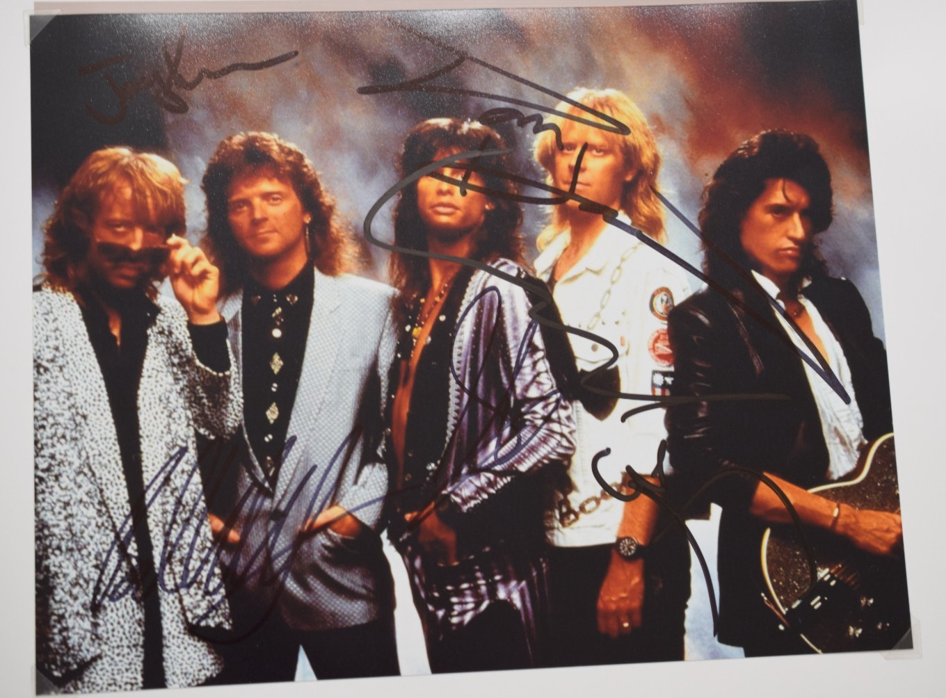 Aerosmith x5 STEVEN TYLER Complete Band Signed 8x10 Photo Epperson COA Aerosmith x5 STEVEN TYLER Complete Band Signed 8x10 Photo Epperson COA