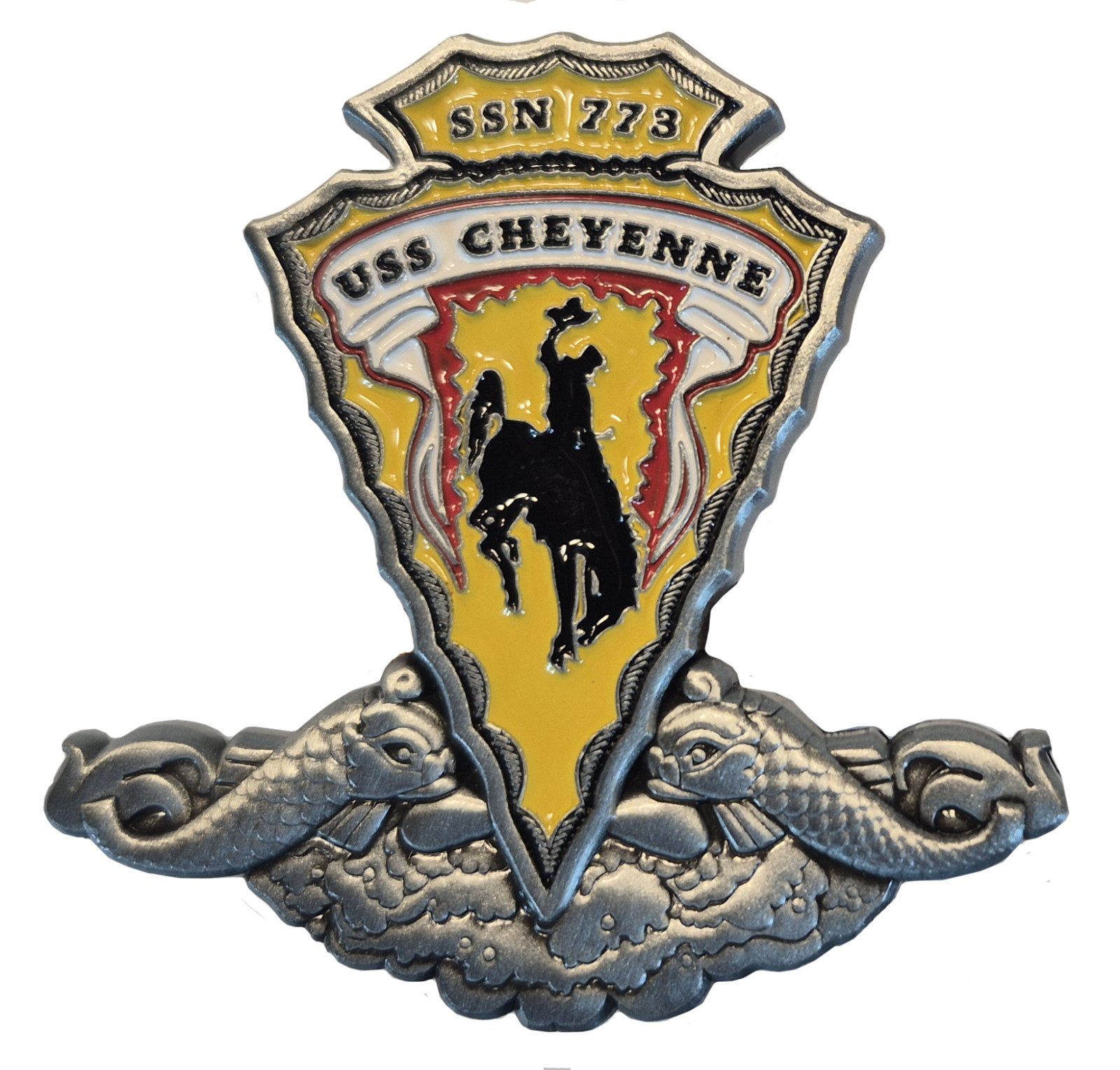 US Navy USS Cheyenne SSN773 submarine challenge coin 2\