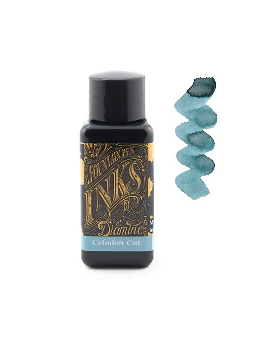 - 30ml Fountain Pen Ink - Celadon Cat