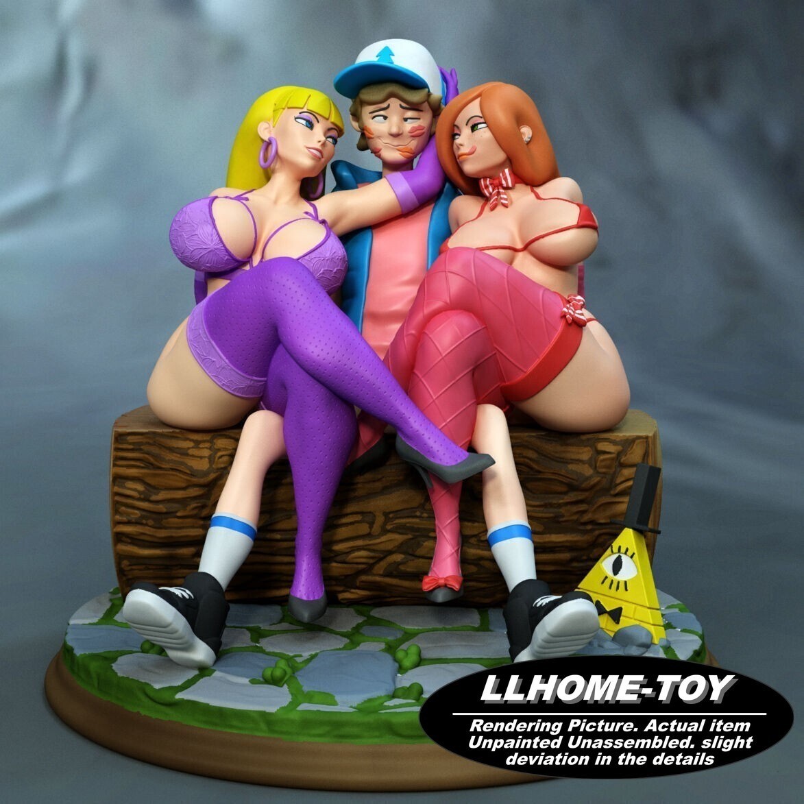 20CM tall Gravity Falls University 3d Print Model Unpainted Garage Kit Statue F