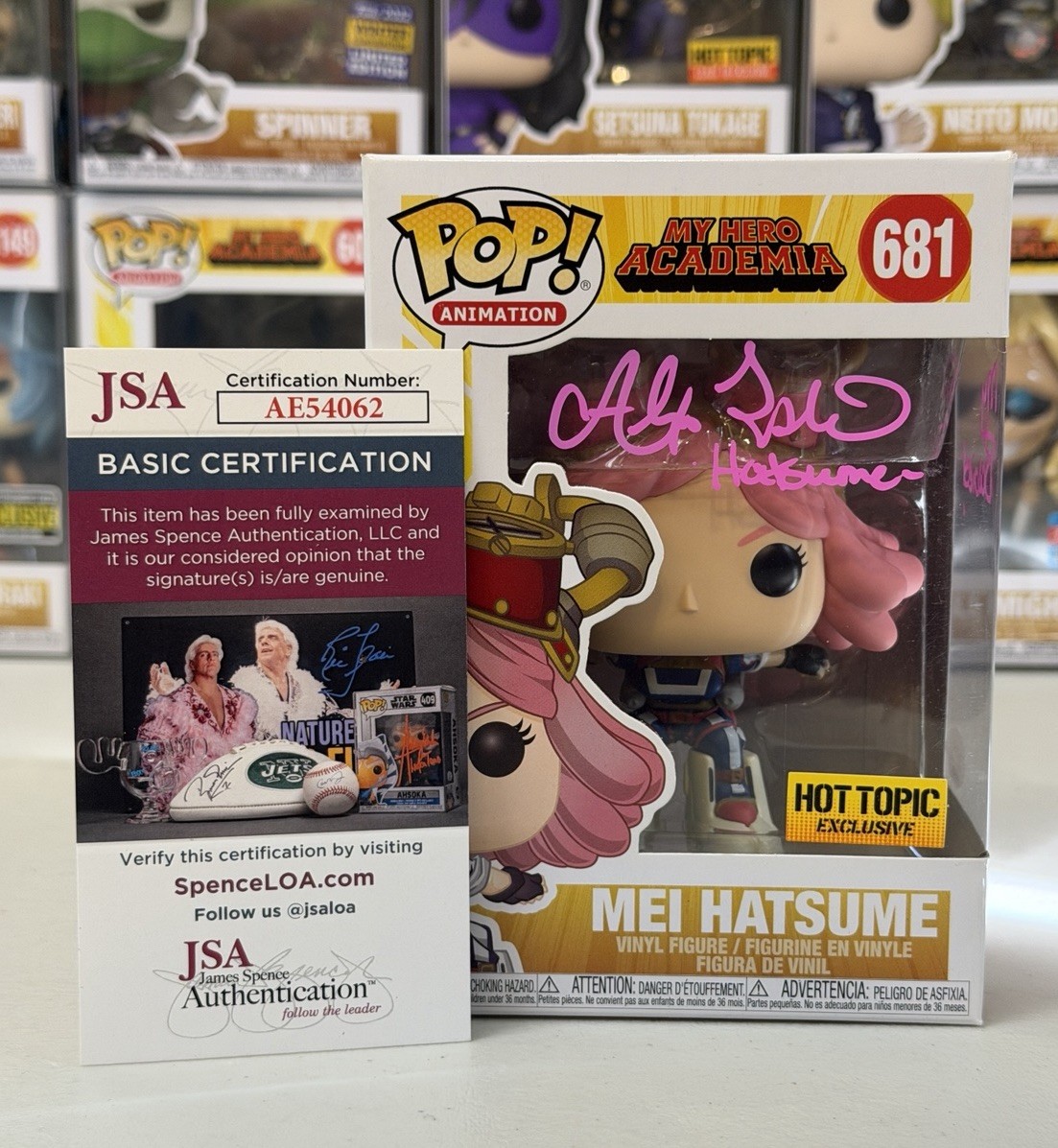 Funko Pop Mei Hatsume #681 Alexis Tipton Signed My Hero Academia JSA COA 635 Funko Pop Mei Hatsume #681 Alexis Tipton Signed My Hero Academia JSA COA 635