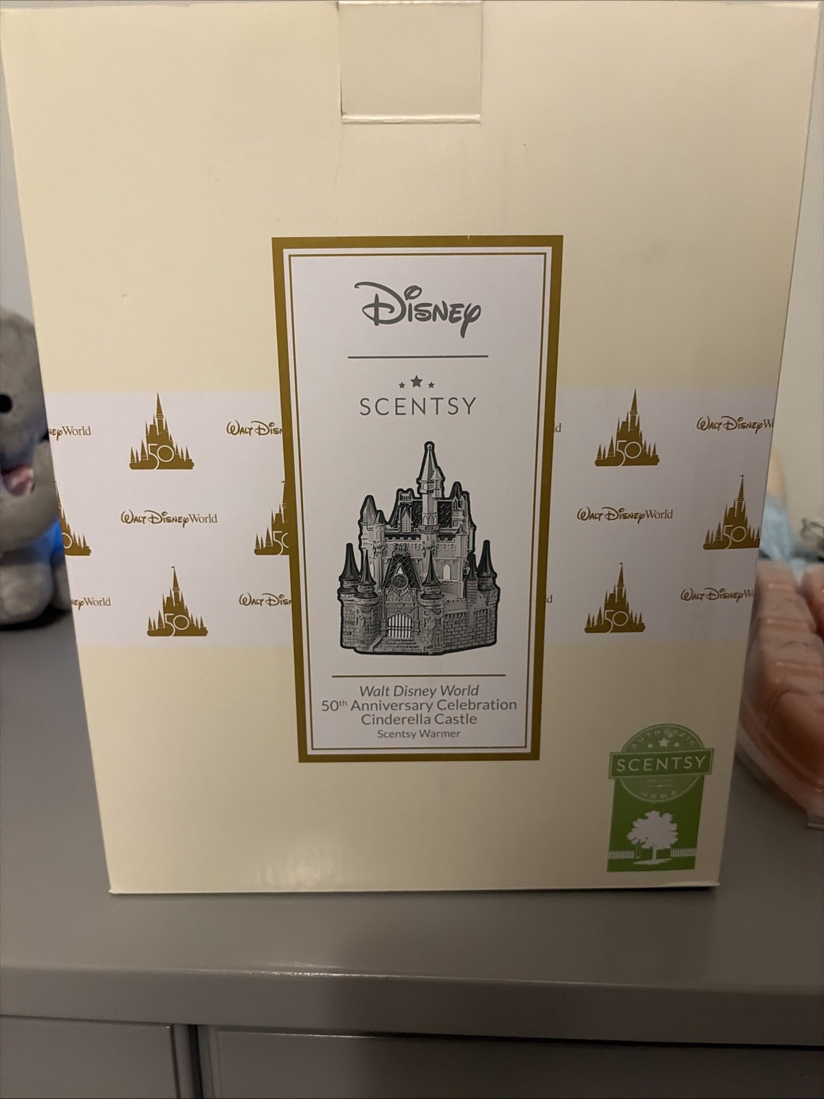 Scentsy♡Disney World♡50th Anniversary♡Cinderella Castle Warmer♡NIB With Brick