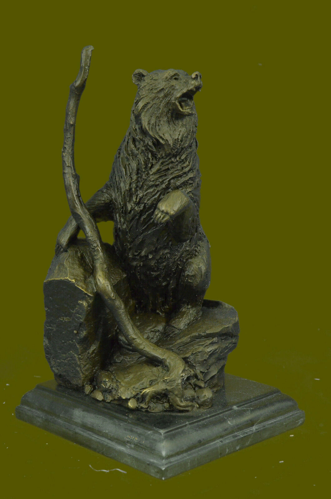 Standing Bear Museum Quality Classic Wildlife Bronze Sculpture Figurine Deco Art