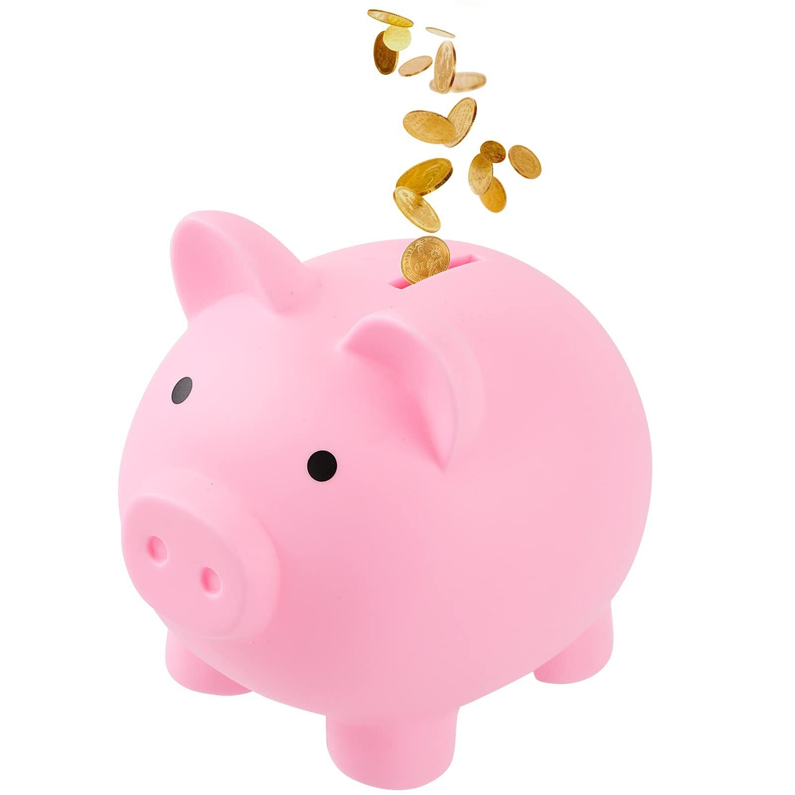 GADIEDIE Large Piggy Banks, Cute Plastic Pig Money Box, Piggy Bank