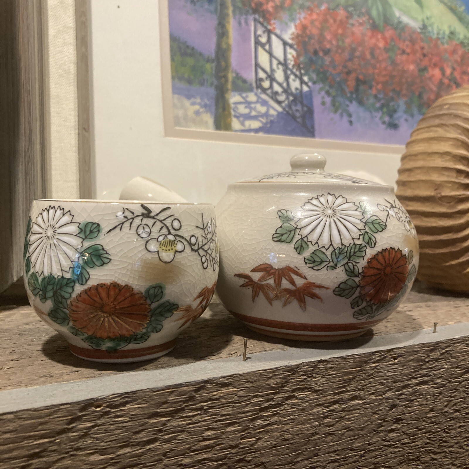 Kutani Ware  Teapot And Cup