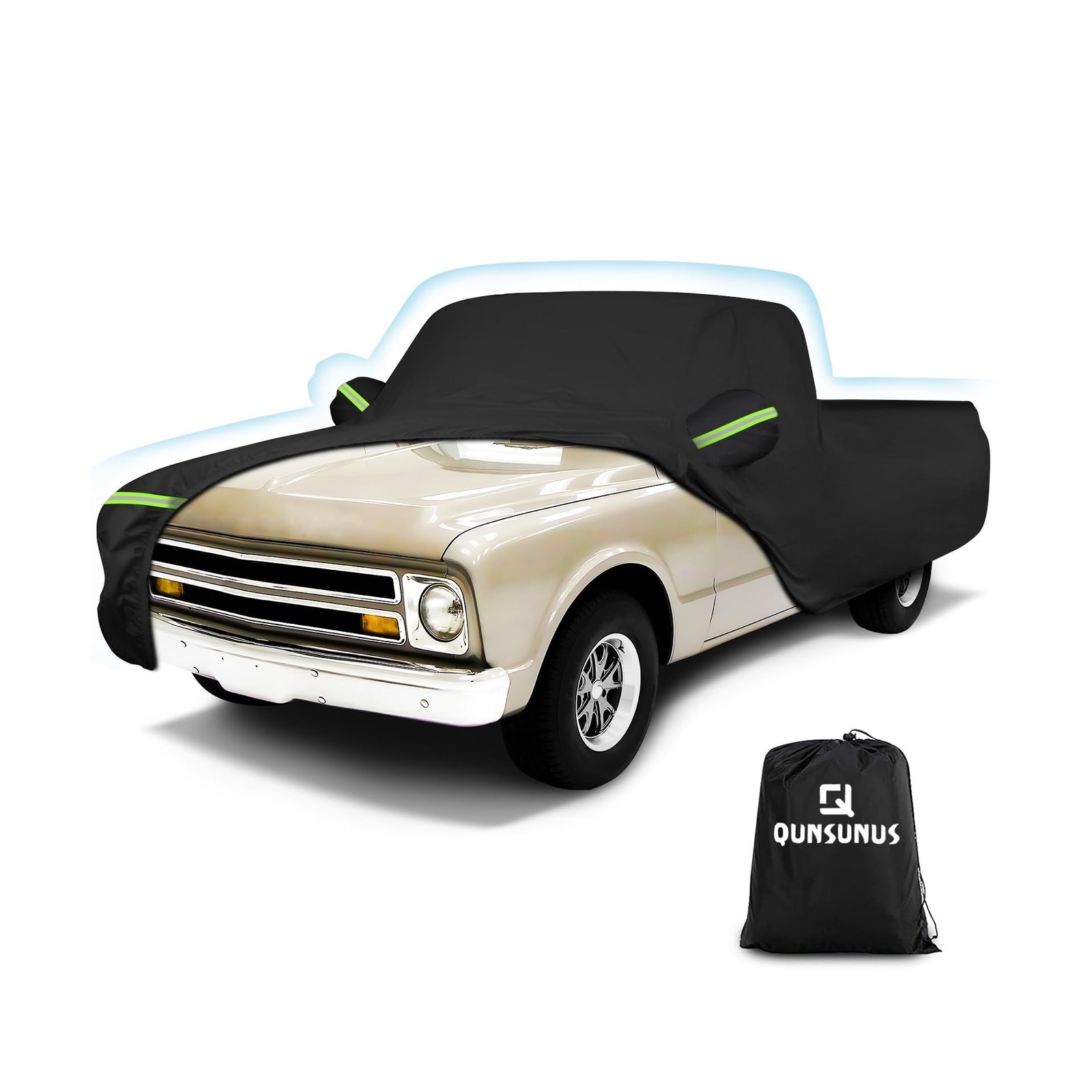 QUNSUNUS Car Cover for Chevrolet C10 C20 K10 K20 1960-1991 Standard Cab 6.5Ft... QUNSUNUS Car Cover for Chevrolet C10 C20 K10 K20 1960-1991 Standard Cab 6.5Ft...