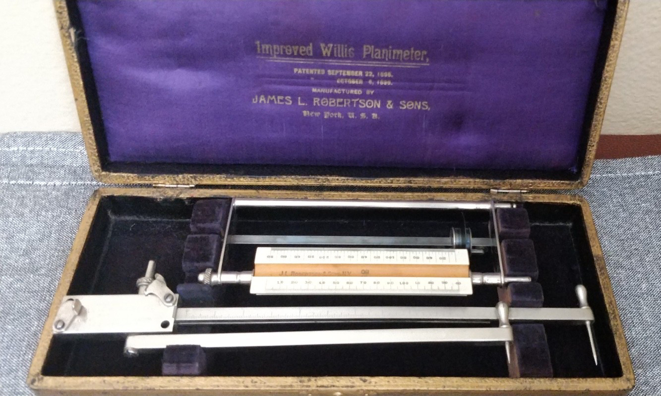 Antique Improved Willis Planimeter 1896 patents  EARLY MODEL