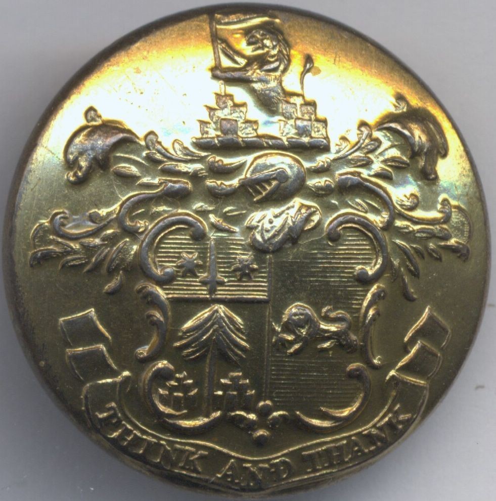 Antique 19 Century England Five Brass Buttons Servant of Moses Montefiore Jewish Antique 19 Century England Five Brass Buttons Servant of Moses Montefiore Jewish