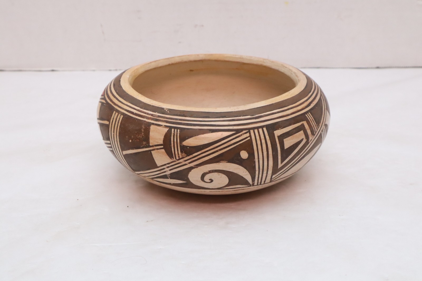 Antique Hopi Pottery Bowl Polychrome Pot Dish Vase Native American Indian 6\