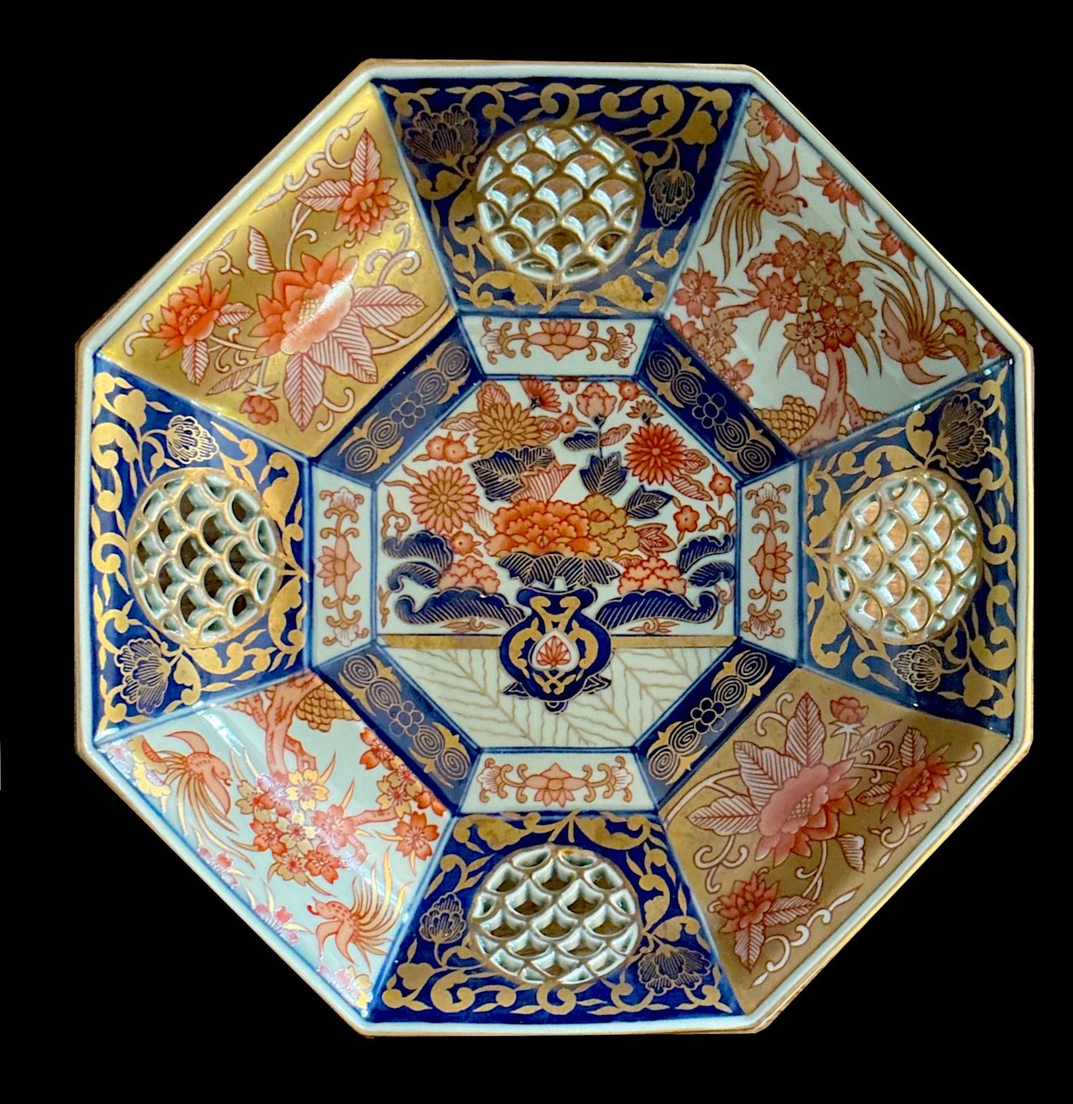 Hayashi Kuro Imari Arita Ware Porcelain Bowl / Platter Japan Vintage 9 Inches Hayashi Kuro Imari Arita Ware Porcelain Bowl / Platter Japan Vintage 9 Inches
