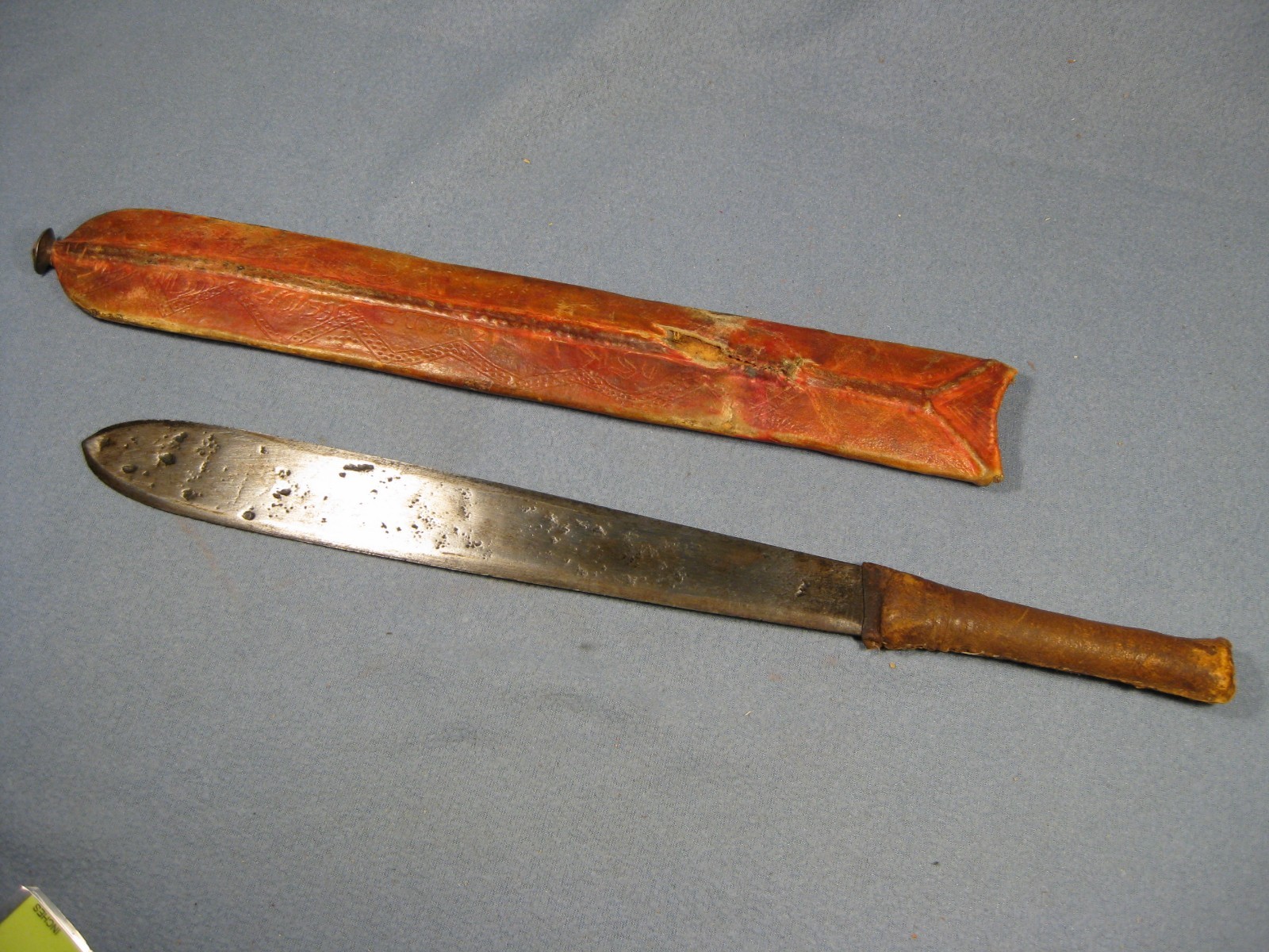 Antique African Hunting/Utility Knife Steel Wood Rawhide Maasai Seme Yoruba Ida Antique African Hunting/Utility Knife Steel Wood Rawhide Maasai Seme Yoruba Ida