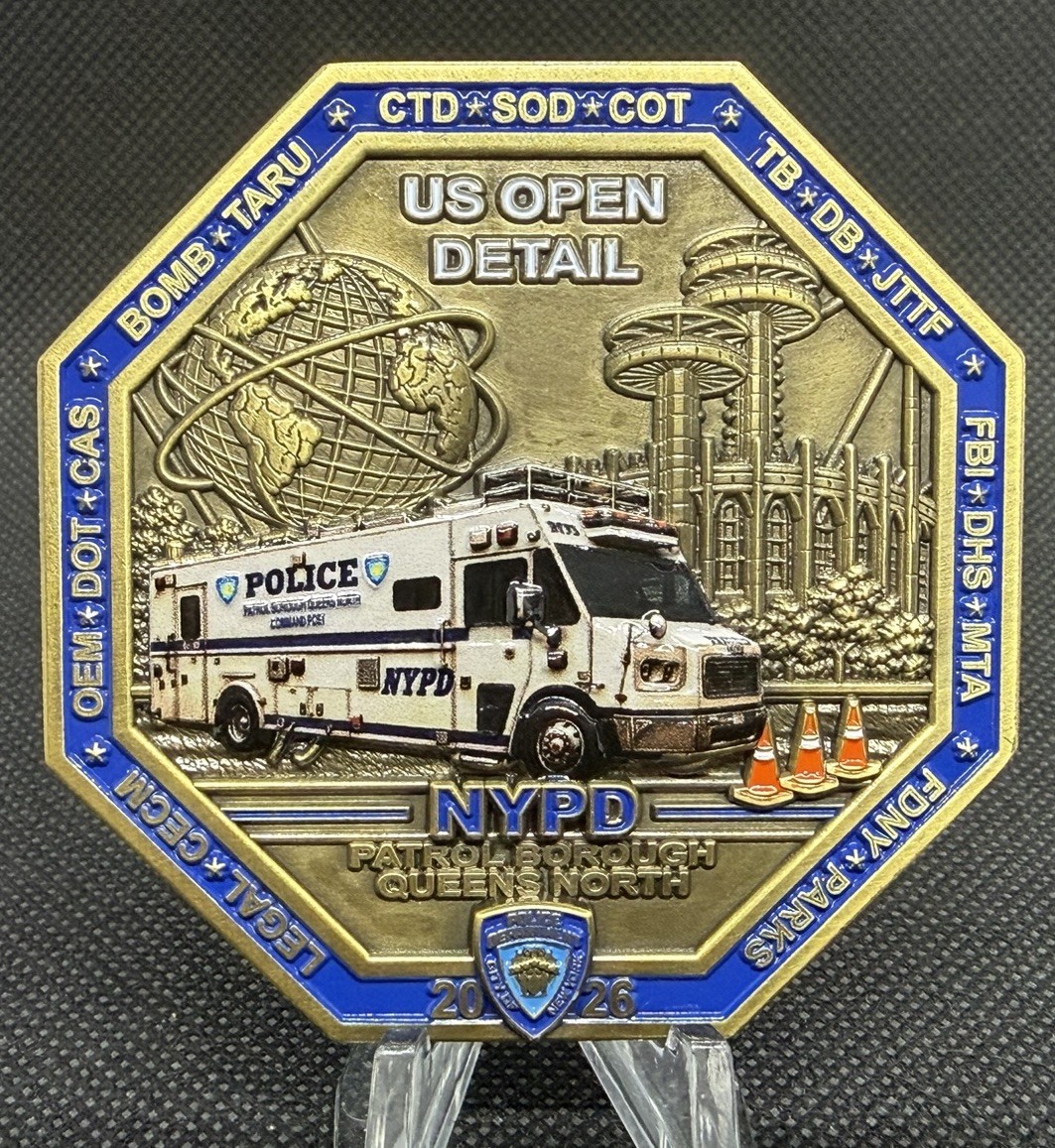 NYPD Patrol Borough Queens North US Open 2026 Challenge Coin