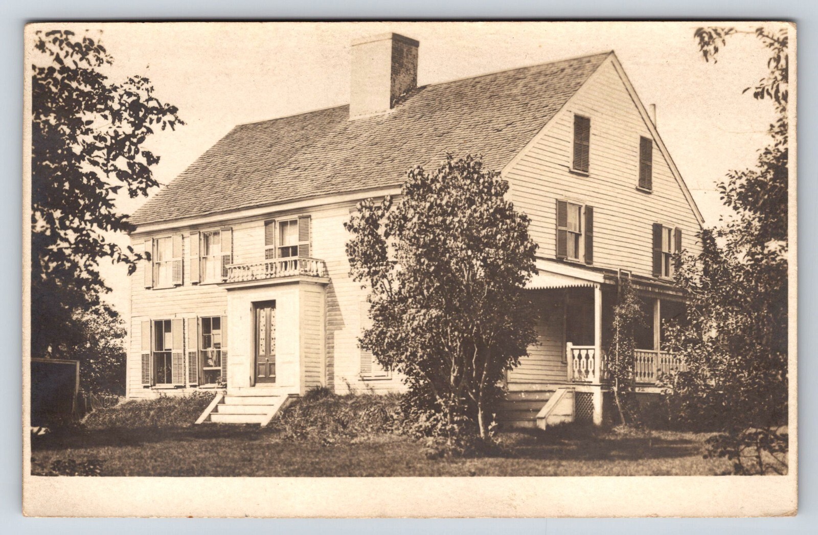 Postcard Unidentified RPPC, Residential Building, Privite Home, Covered Porch Postcard Unidentified RPPC, Residential Building, Privite Home, Covered Porch