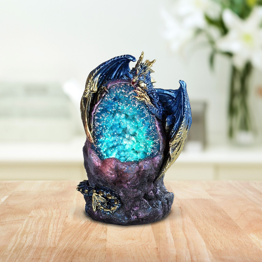 Blue Dragon Faux Crystal Statue 5\ Blue Dragon Faux Crystal Statue 5\