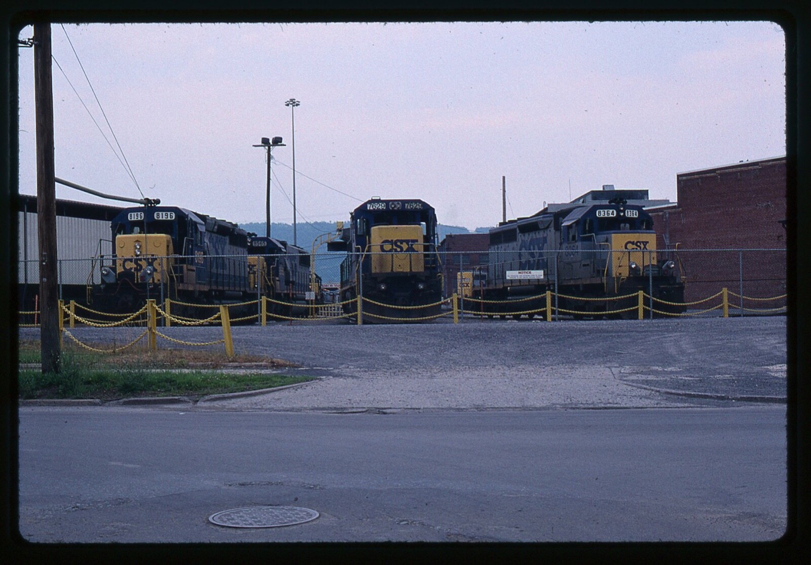 Railroad Slide - CSX #8196 #7629 #8364 Locomotive 1997 Cumberland Maryland x3 Railroad Slide - CSX #8196 #7629 #8364 Locomotive 1997 Cumberland Maryland x3