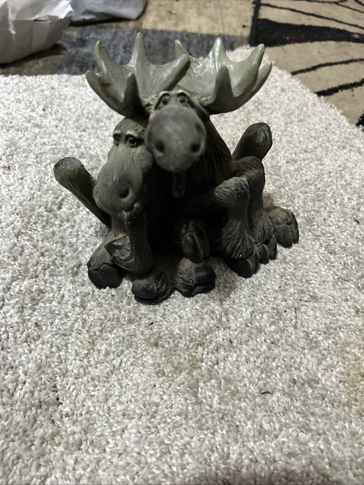 1998 Vintage Moose Lovers Singing Tree Bearfoots Be Mooses Resin Figurine