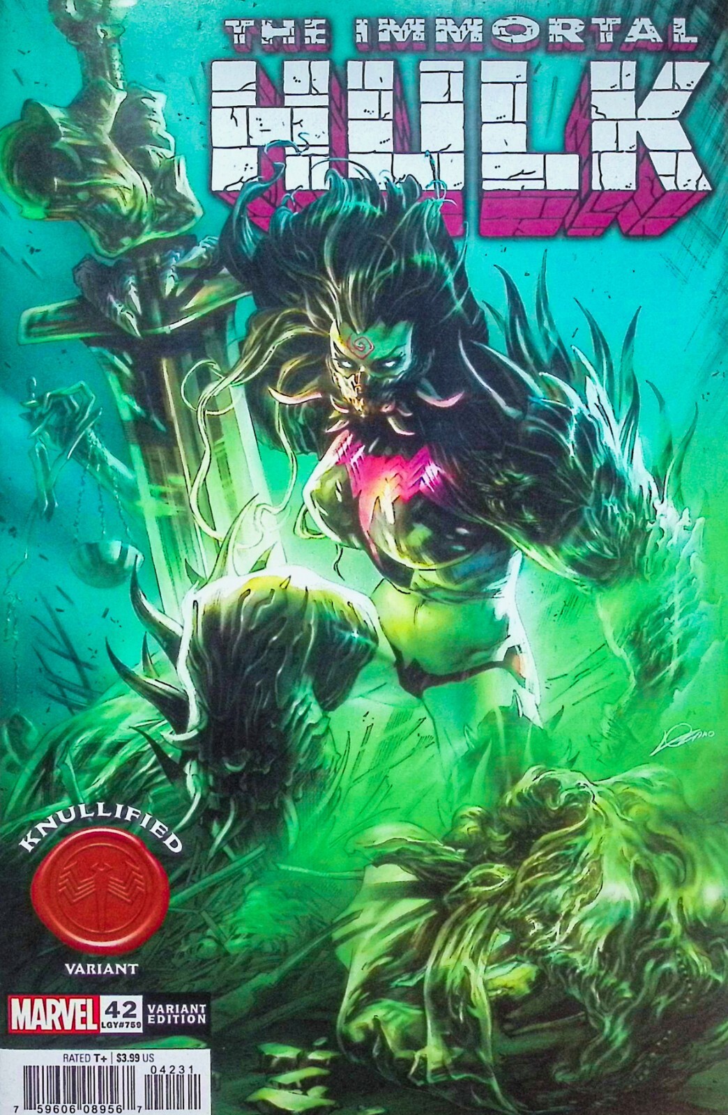 IMMORTAL HULK #42 - ALEXANDER LOZANO TRADE VARIANT EXCLUSIVE KNULLIFIED IMMORTAL HULK #42 - ALEXANDER LOZANO TRADE VARIANT EXCLUSIVE KNULLIFIED