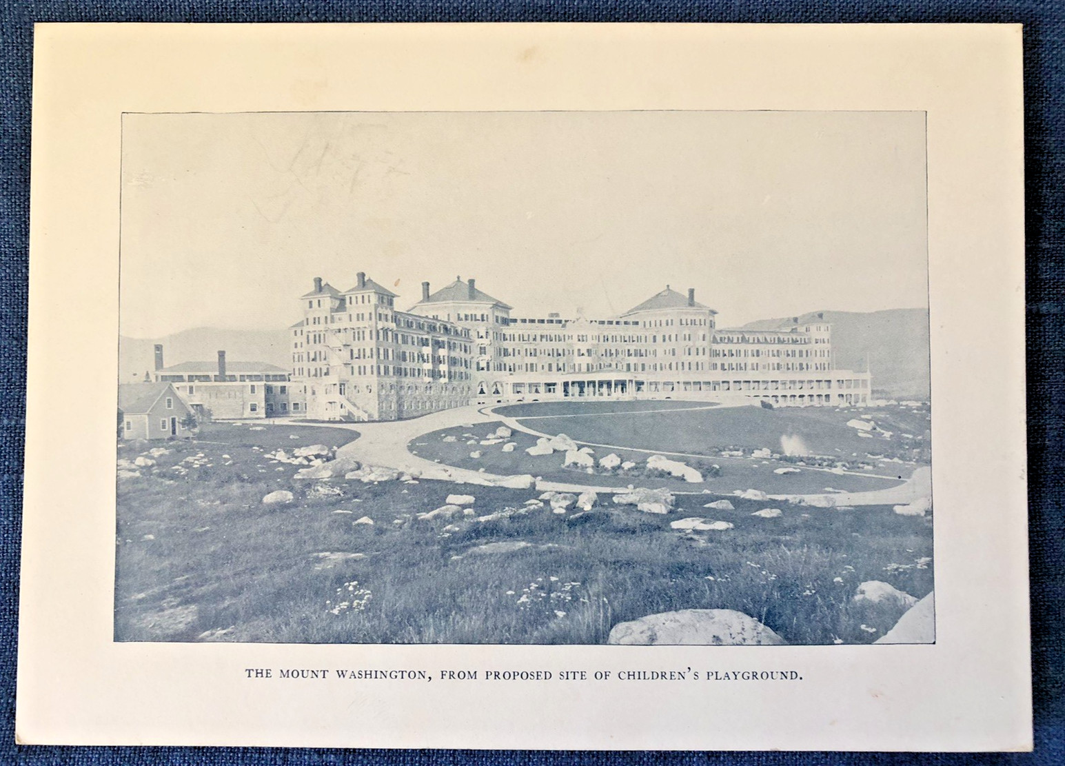 RARE MENU 1903 Mount Washington Hotel w/ Proposed Site of Children’s Playground