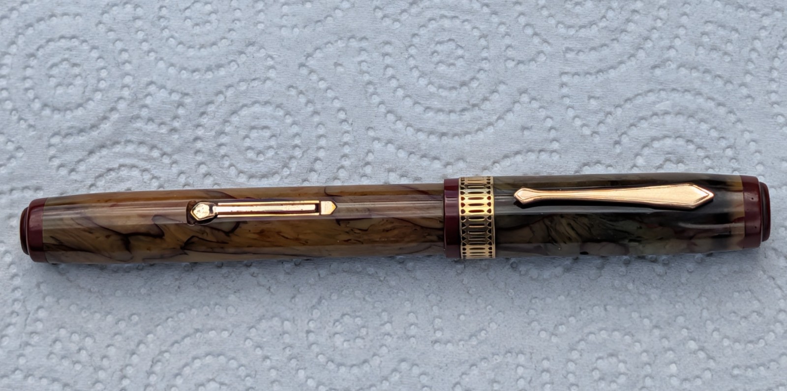 VTG 1930s Waterman Patrician Onyx Fountain Pen Oversize 14K Fine Nib Untested