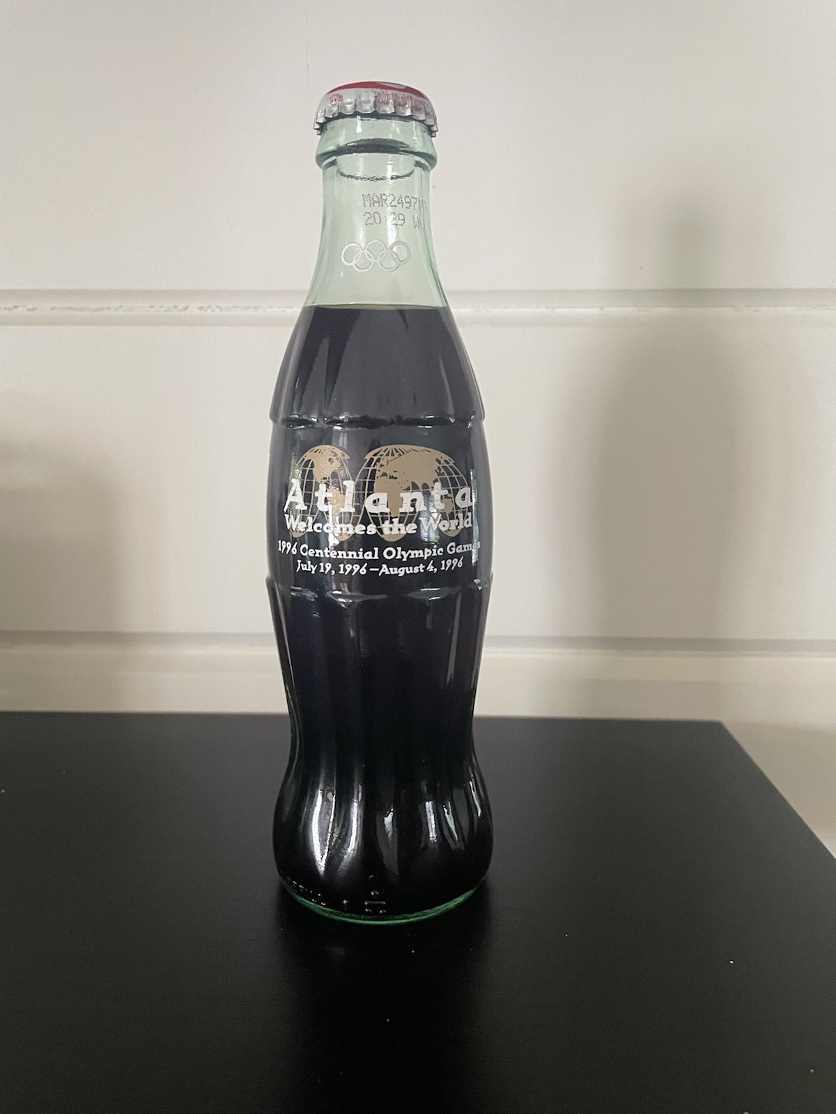 1996 Atlanta Olympics 8oz Coca-Cola Full Bottle Unopened