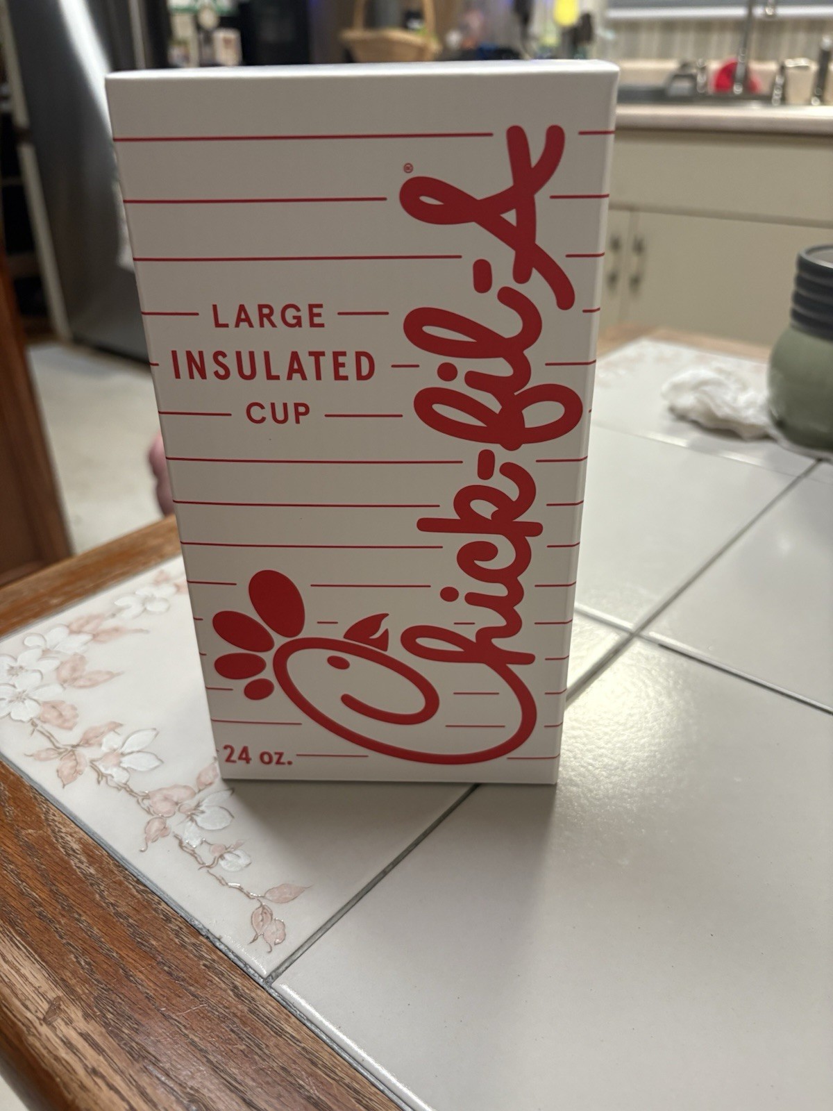 Chick-fil-A 24oz Insulated Cup with Lid Straw and Sticker Stainless Steel
