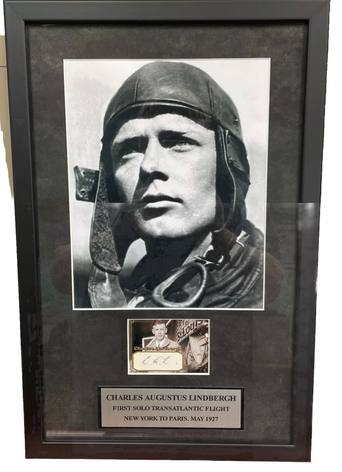 CHARLES A. LINDBERGH SIGNED 1/1 CARD. JSA AUTHENTIC BEAUTIFUL ONE OF A KIND