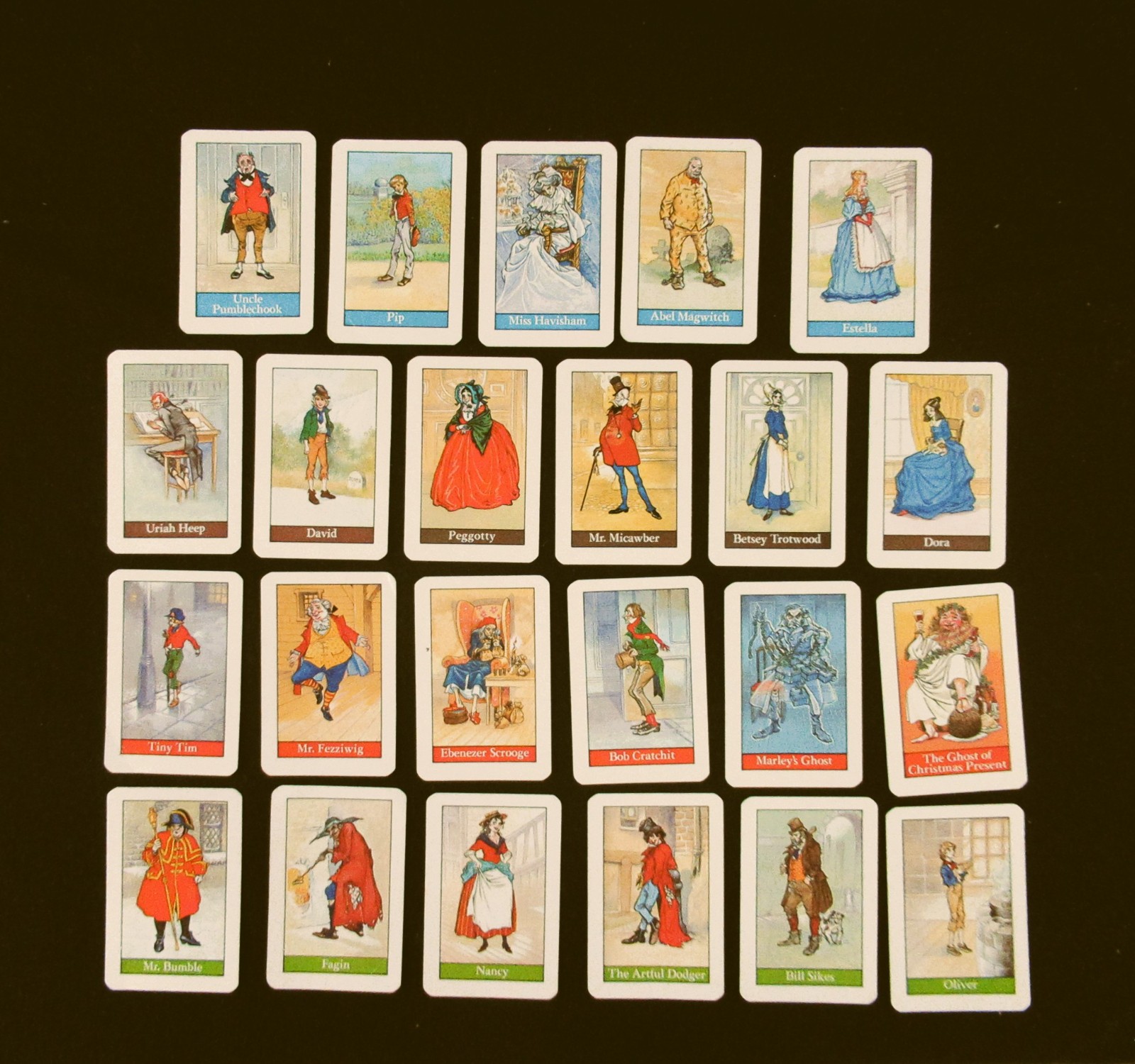 23 Charles Dickens Character Portrait Cards, Made in Great Britain, 1983